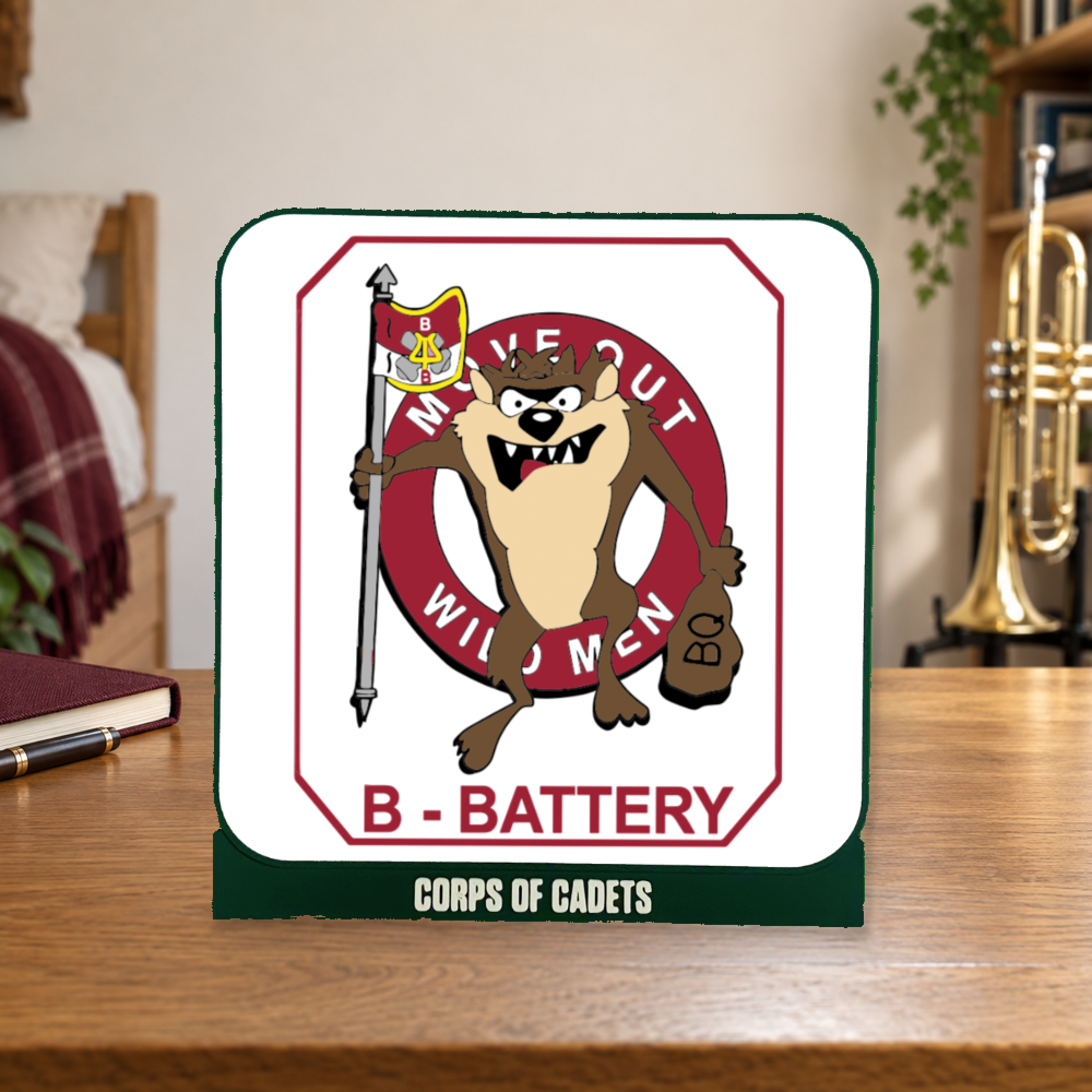 B-BATTERY Glowbox in an Aggie-inspired setting