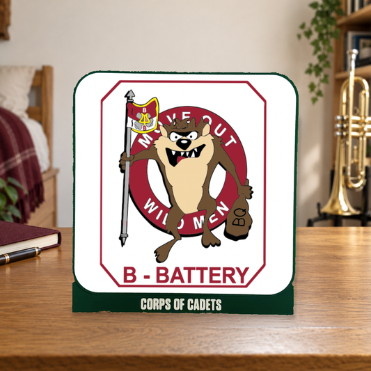 B-BATTERY Glowbox in an Aggie-inspired setting
