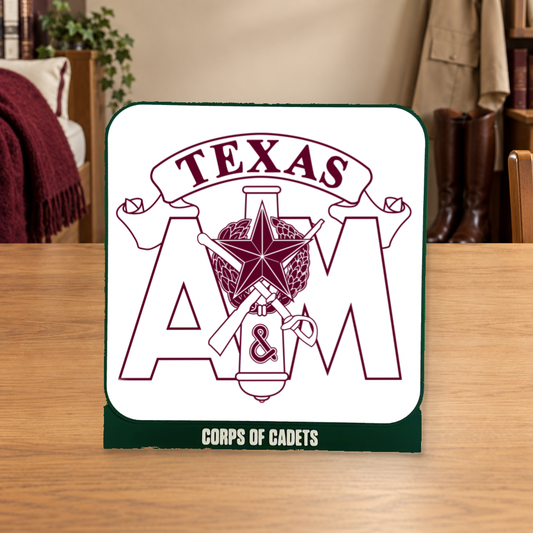 Corp Stack Glowbox in an Aggie-inspired setting