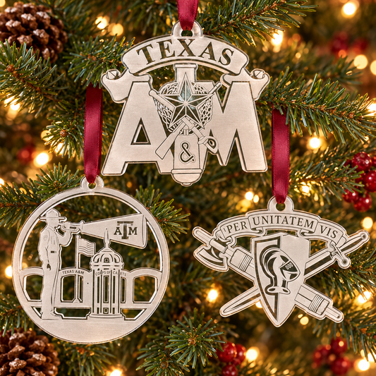 Corps Collection ornament set on Christmas tree
